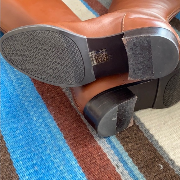 Tory Burch Tall Leather Flat Boots - Picture 4 of 5